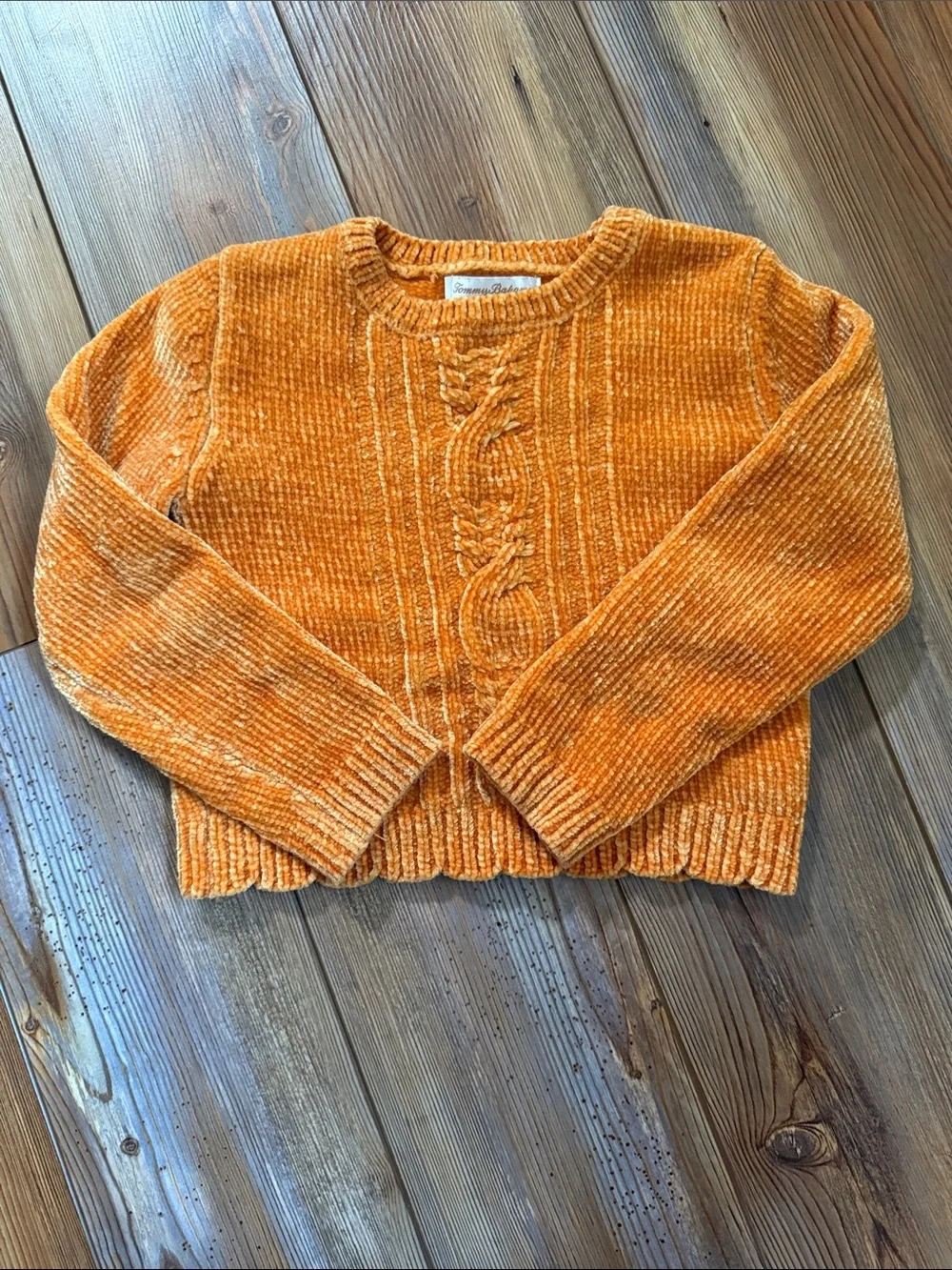 Tommy Bahama Chenille Cable Crewneck Sweater - Orange